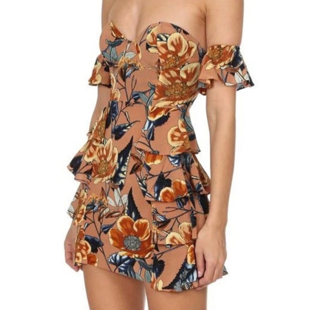 BNWT For Love & Lemons Flamenco Mini Dress